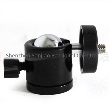 Gimbal mini sferic pentru telefonul mobil și o cameră mică, rotație 360° orizontal/vertical, corp metalic, greutate 90 g, montaj cu filet