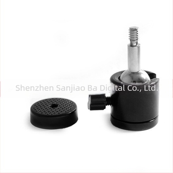 Gimbal mini sferic pentru telefonul mobil și o cameră mică, rotație 360° orizontal/vertical, corp metalic, greutate 90 g, montaj cu filet