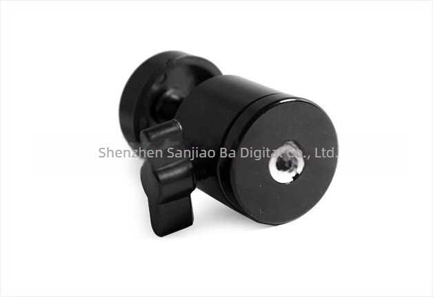 Gimbal mini sferic pentru telefonul mobil și o cameră mică, rotație 360° orizontal/vertical, corp metalic, greutate 90 g, montaj cu filet