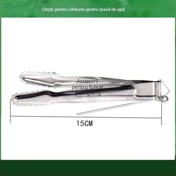 Pensete pentru narghilea și clips pentru limbă – construcție metalică, clips din carbon, design din oțel inoxidabil