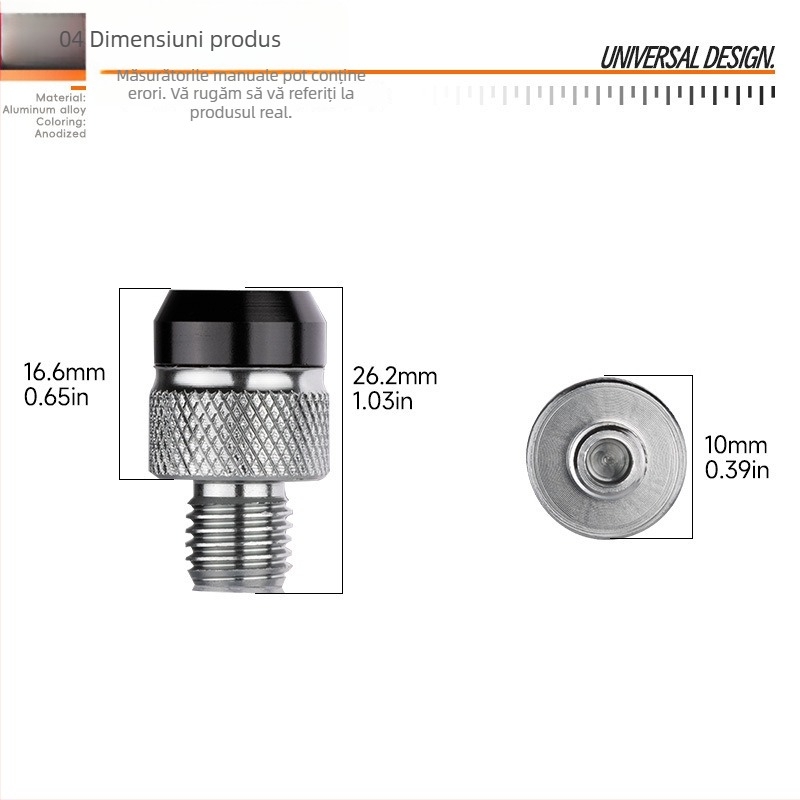 Dop universal pentru gaura bazei oglinzii, pentru scutere electrice și motociclete, șurub M8/M10