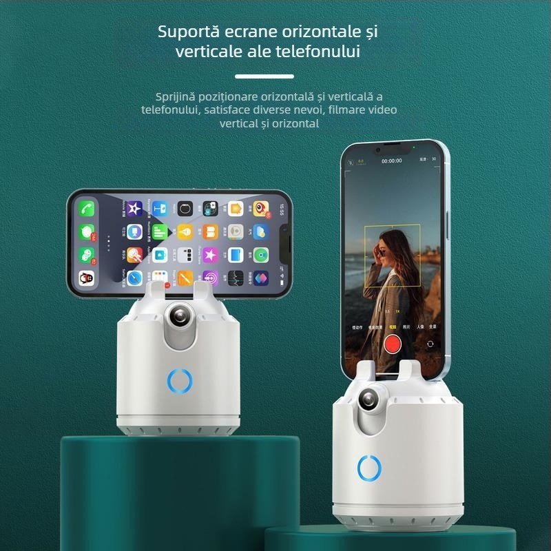 Gimbal stabilizator cu două axe pentru telefonul mobil Yunteng, rotație orizontală de 360°, limită de rotație de 360°, înclinare verticală de 15°, ABS+PC material