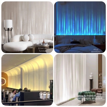 Lampă LED pentru perete cu model de apă – valuri de apă 3D dinamice, carcasă din aluminiu, 3600 lm, IP43, reglabilă