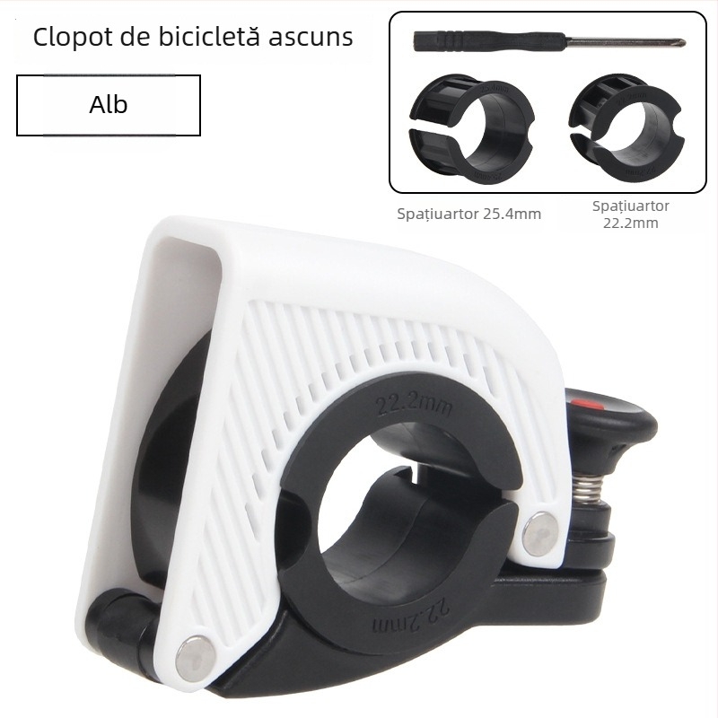 Sonerie pentru bicicletă, design mini ascuns, buton deget, Drckhros Ld03, plastic