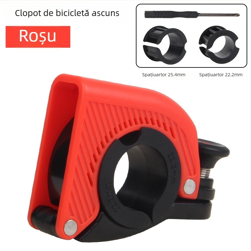 Sonerie pentru bicicletă, design mini ascuns, buton deget, Drckhros Ld03, plastic