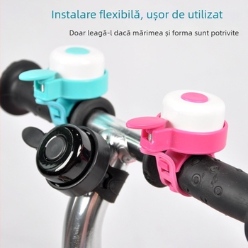 Vehicul multifuncțional pentru copii: scuter, triciclu și bicicletă de echilibru cu curea din silicon reglabilă și sonerie, model B02; materiale: carcasă din oțel sau aluminiu cu plastic și silicon