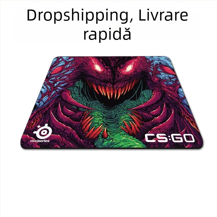Pad de mouse pentru gaming, margine îngroșată, o singură față, material textil, suport pentru încheietura, potrivit pentru CS:GO, LOL și FPS