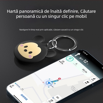GPS tracker AK-28B pentru copii și persoane în vârstă, poziționare globală, urmărire multi-utilizator, navigare cu un singur clic, baterie 240mAh, ABS, compatibil Android și iOS