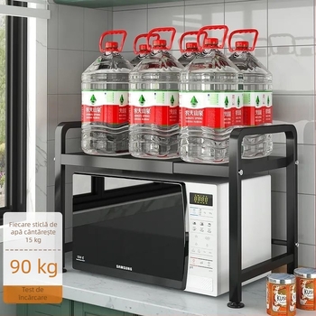 Raft extensibil de bucătărie pentru cuptor cu microunde – oțel de carbon, scalabil, design minimalist modern, mostre personalizate