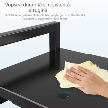 Raft extensibil de bucătărie pentru cuptor cu microunde – oțel de carbon, scalabil, design minimalist modern, mostre personalizate