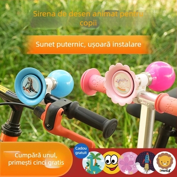 INWILD IW81514 Claxon pentru bicicletă din fier pentru copii – Accesoriu metalic pentru biciclete montane, biciclete de echilibru și trotinete