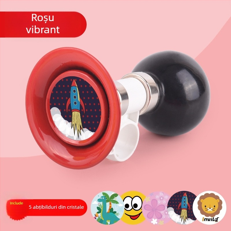 INWILD IW81514 Claxon pentru bicicletă din fier pentru copii – Accesoriu metalic pentru biciclete montane, biciclete de echilibru și trotinete