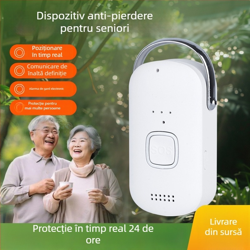 Locatoare GPS pentru persoane vârstnice cu apel bidirectional, urmărire în timp real, baterie 1200mAh, compatibil Android și iOS, modelul H02