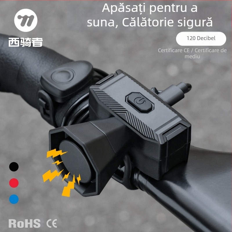 West Rider Claxon Bicicletă Electric, Reîncărcabil, Sunet Puternic, ABS, Bicicletă de Munte, Model Yp 0706070-071