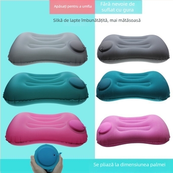 Pernă gonflabilă - PVC, grosime 0,1 cm, Model 08, pliabilă, design modern minimalist, umflare prin apăsare