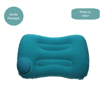 Pernă gonflabilă - PVC, grosime 0,1 cm, Model 08, pliabilă, design modern minimalist, umflare prin apăsare