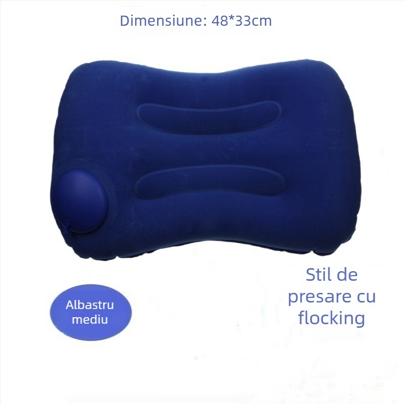 Pernă gonflabilă - PVC, grosime 0,1 cm, Model 08, pliabilă, design modern minimalist, umflare prin apăsare
