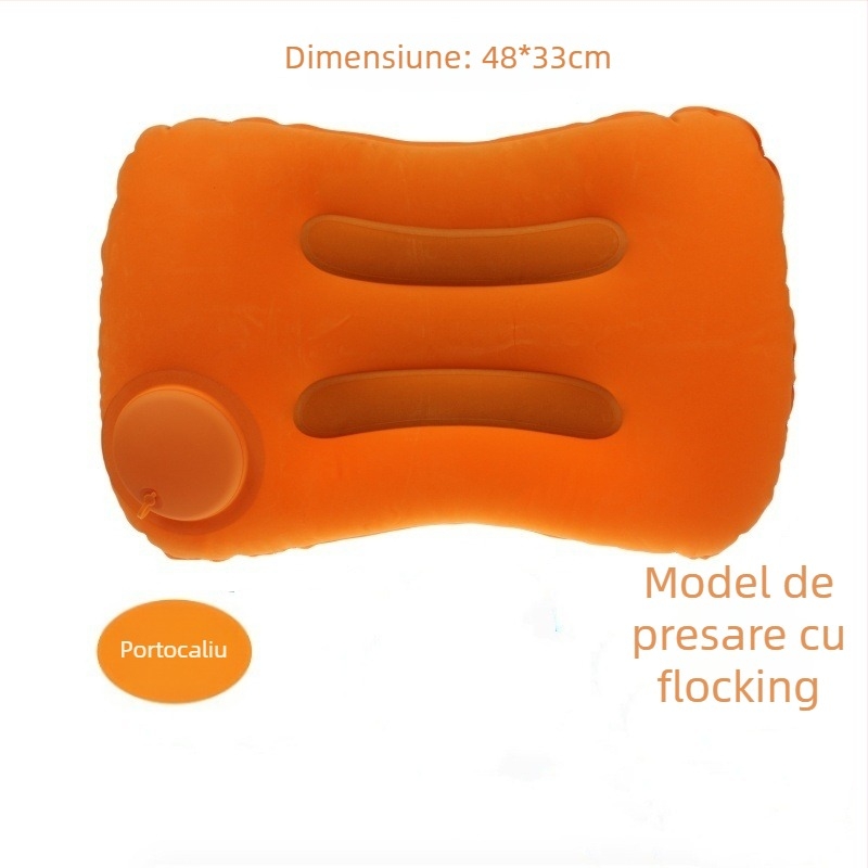 Pernă gonflabilă - PVC, grosime 0,1 cm, Model 08, pliabilă, design modern minimalist, umflare prin apăsare