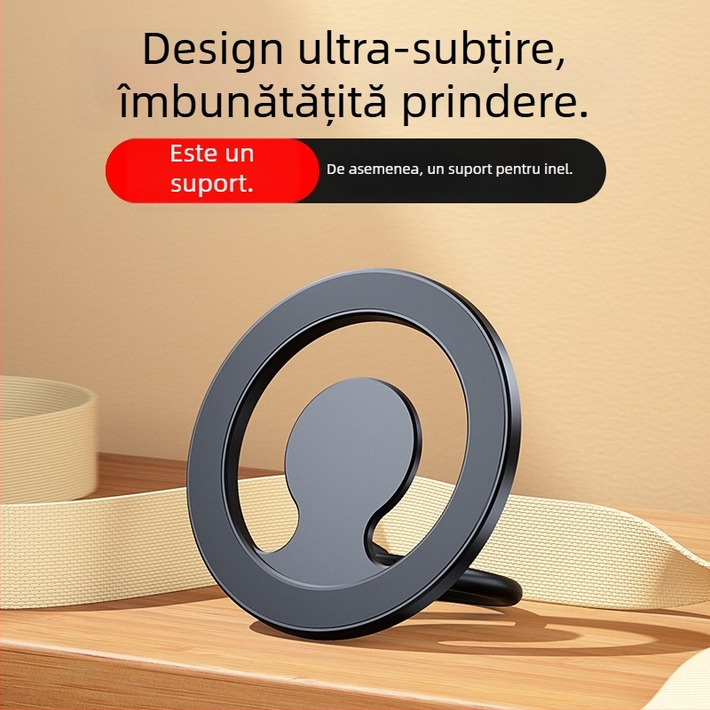 Suport MagSafe cu inel magnetic pentru staționare pe birou, iPhone 15 – construcție metalică