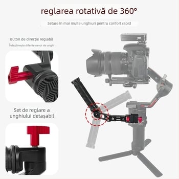 Maner extins pentru stabilizator, aliaj de aluminiu, design poros cu mai multe găuri, montaj bayonet, pentru RS2 RS3 RSC2, 263 g