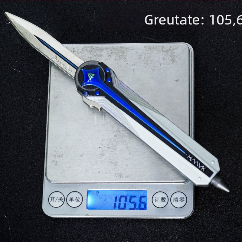 Ornament metalic cu armă Delta Polaris, cu cuțit elastic bidirecțional, model Moment Animation