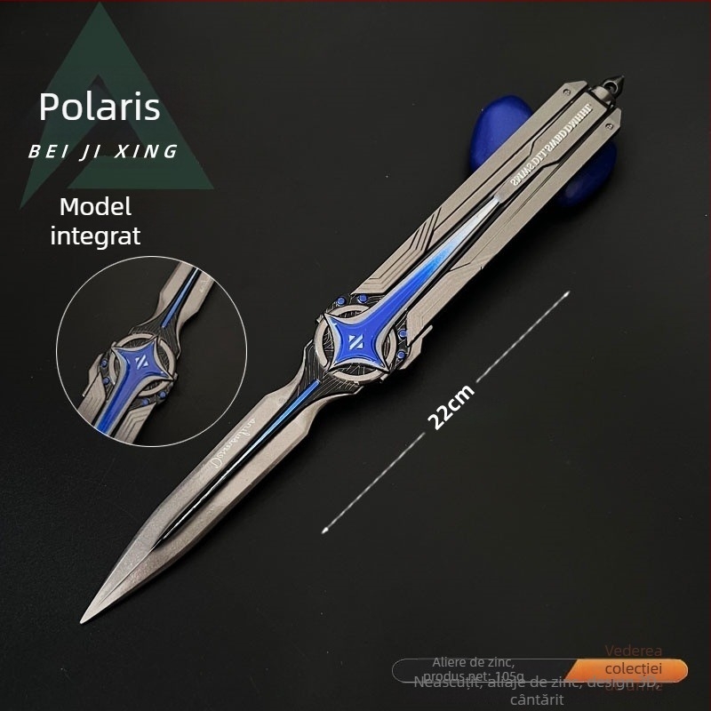 Ornament metalic cu armă Delta Polaris, cu cuțit elastic bidirecțional, model Moment Animation
