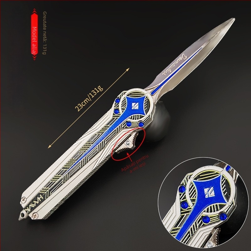 Ornament metalic cu armă Delta Polaris, cu cuțit elastic bidirecțional, model Moment Animation