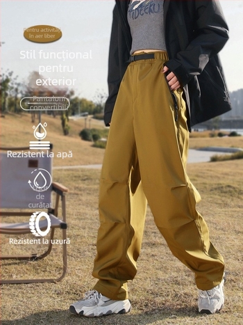 Pantaloni Soft Shell parașutiști - unisex, poliester, culoare solidă, iarnă și toamnă, potriviți pentru alergare, ciclism, drumeții