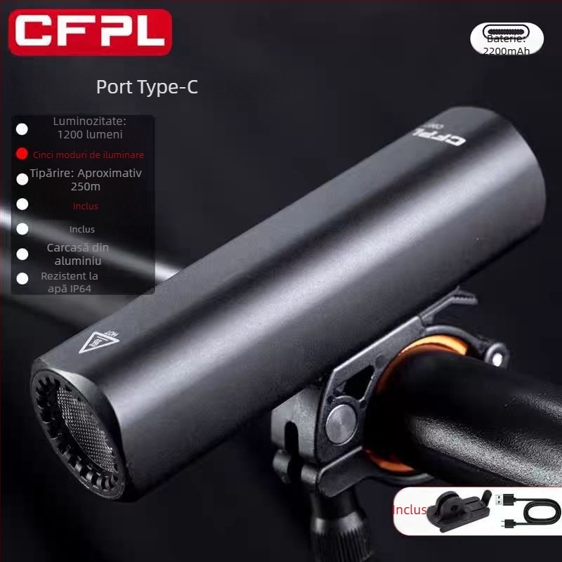 Far pentru bicicletă MTB – iluminare de noapte, durată lungă a bateriei, reîncărcabil, de nivel profesionist, foarte luminos