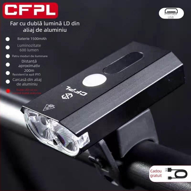 Far pentru bicicletă MTB – iluminare de noapte, durată lungă a bateriei, reîncărcabil, de nivel profesionist, foarte luminos