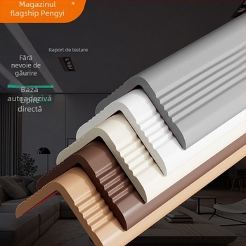 Fâșii de protecție în formă de L pentru colțuri, bandă auto-aderentă moale pentru mese și praguri de ferestre