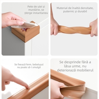 Fâșii de protecție în formă de L pentru colțuri, bandă auto-aderentă moale pentru mese și praguri de ferestre