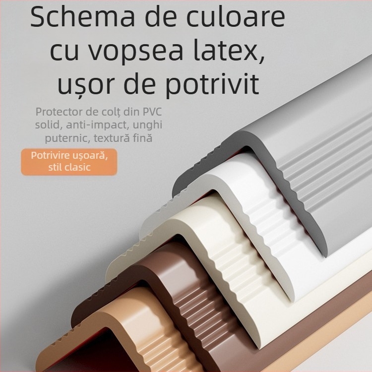 Fâșii de protecție în formă de L pentru colțuri, bandă auto-aderentă moale pentru mese și praguri de ferestre