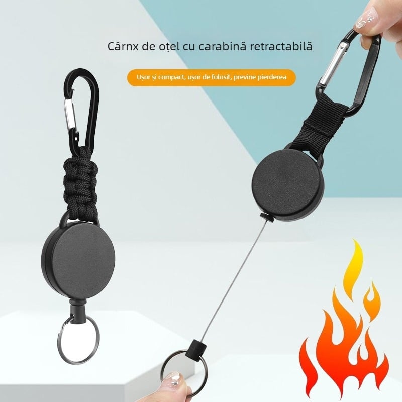 Clip de identitate retractabil cu breloc, stil rotund, sarcină maximă 5 kg, brand YDS