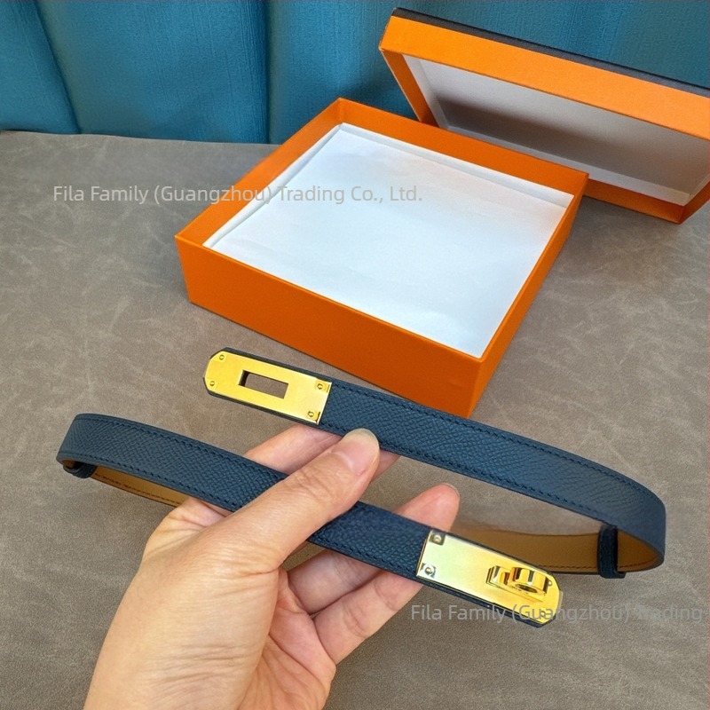 Curea feminină din piele de vită de primă calitate, lățime 1,8 cm, cataramă din oțel, design extensibil, stil dulce și proaspăt, marca Mark Feeney