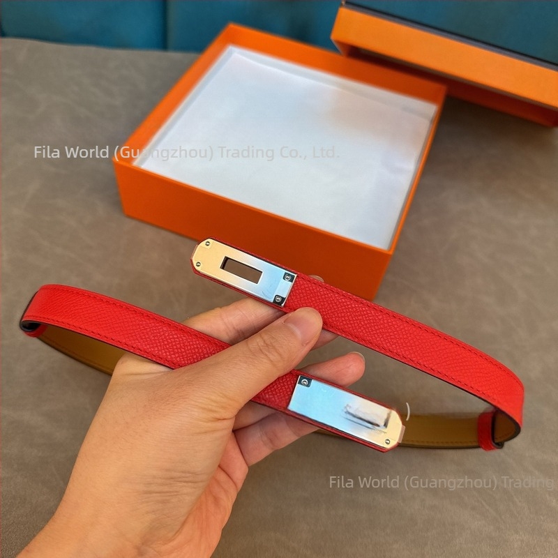 Curea feminină din piele de vită de primă calitate, lățime 1,8 cm, cataramă din oțel, design extensibil, stil dulce și proaspăt, marca Mark Feeney