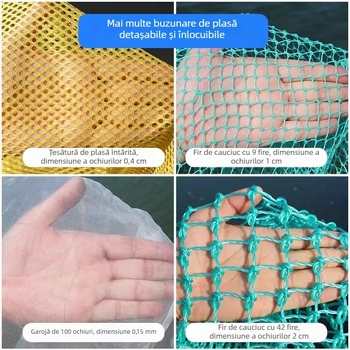 Plasă de pescuit din oțel inoxidabil pentru capturarea peștelui mare și a fructelor de mare, construcție cu țevi duble, diametrul gurii 40-50, adâncimea plasei 40-60, capacitate de încărcare până la 25 kg