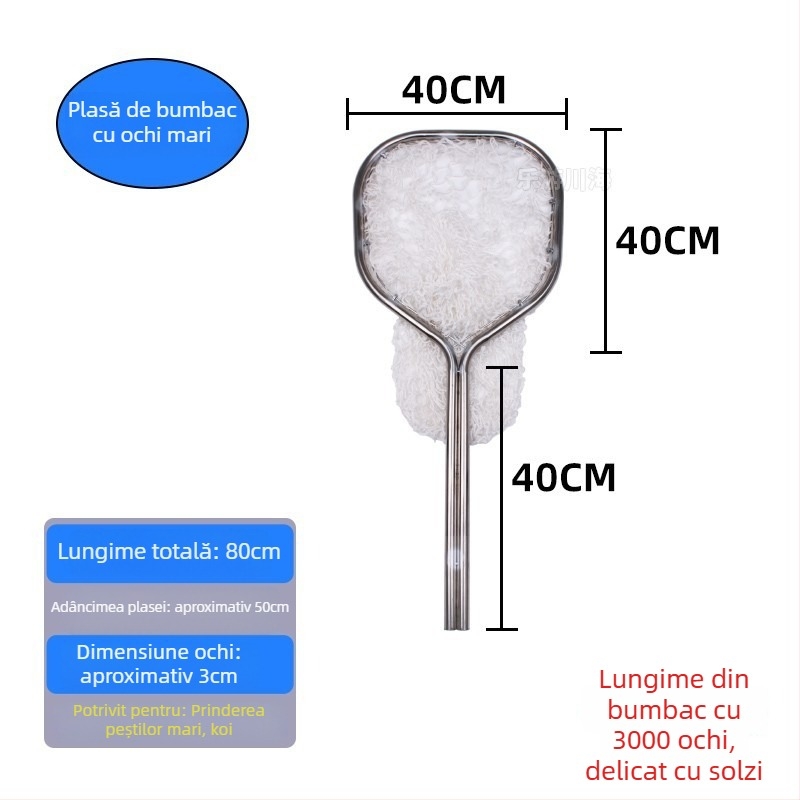 Plasă de pescuit din oțel inoxidabil pentru capturarea peștelui mare și a fructelor de mare, construcție cu țevi duble, diametrul gurii 40-50, adâncimea plasei 40-60, capacitate de încărcare până la 25 kg