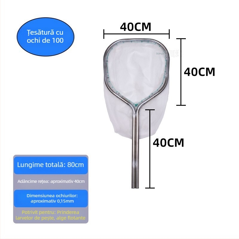 Plasă de pescuit din oțel inoxidabil pentru capturarea peștelui mare și a fructelor de mare, construcție cu țevi duble, diametrul gurii 40-50, adâncimea plasei 40-60, capacitate de încărcare până la 25 kg