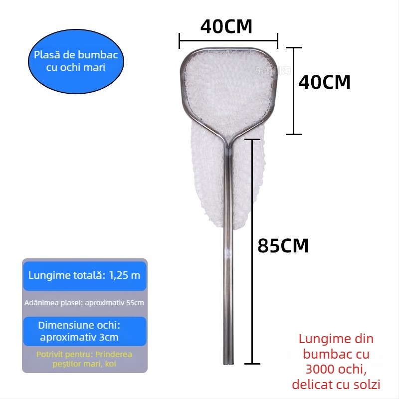 Plasă de pescuit din oțel inoxidabil pentru capturarea peștelui mare și a fructelor de mare, construcție cu țevi duble, diametrul gurii 40-50, adâncimea plasei 40-60, capacitate de încărcare până la 25 kg