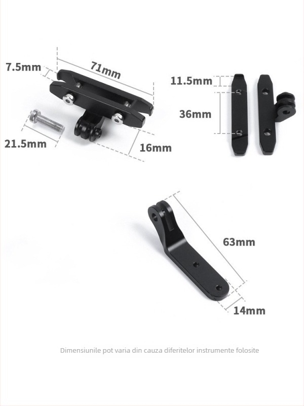 Suport pentru farul bicicletei Garmin Varia RCT715 – montare cu șuruburi, suport pentru lampă inclus