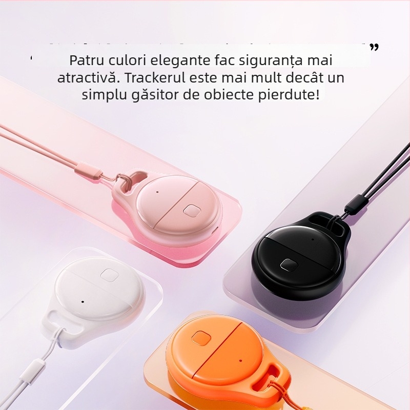 Traker anti-pierdut pentru animale, chei și obiecte — localizare precisă, model JHX05, ABS, 240mAh, dimensiuni 40×32×9.8mm, compatibil iOS