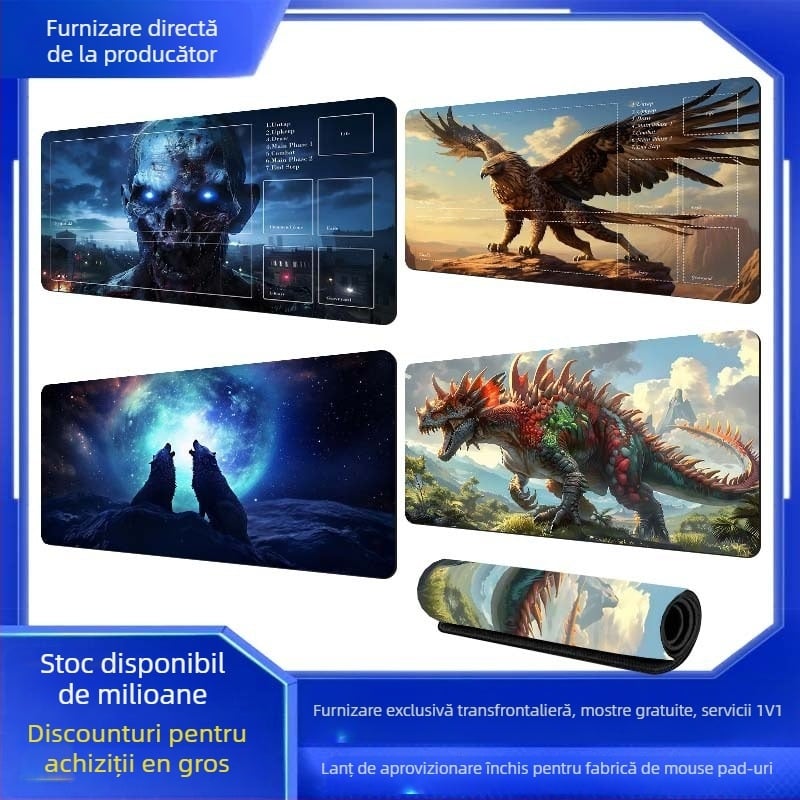 Pad pentru mouse – Cauciuc + Material textil, Unidirecțional, Grosime 2–6 mm, Transfer termic, Logo personalizabil, Formă covoraș de joc