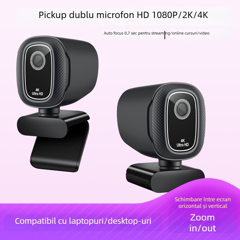 Camera USB B23 4K cu capac de confidențialitate, autofocus, senzor de 12 MP, 30 FPS