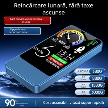 Router portabil WiFi și încărcător mobil 2 în 1, pentru gaming și streaming, cu WiFi 6 și compatibil cu trei rețele