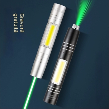 Indicator laser cu lumină COB laterală — aliaj de aluminiu, USB reîncărcabil, imprimare a logo-ului, personalizarea procesului, etichetă privată licențiată