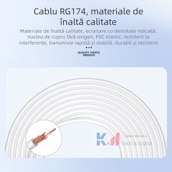 Antena pentru tabletă, rețea 4G, polarizare duală, omni-direcțională, cu câștig extern ridicat, conector TS9