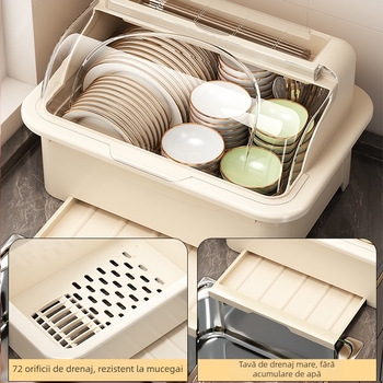 Raft de uscare pentru boluri cu capac — Lechuang, plastic, stil modern minimalist