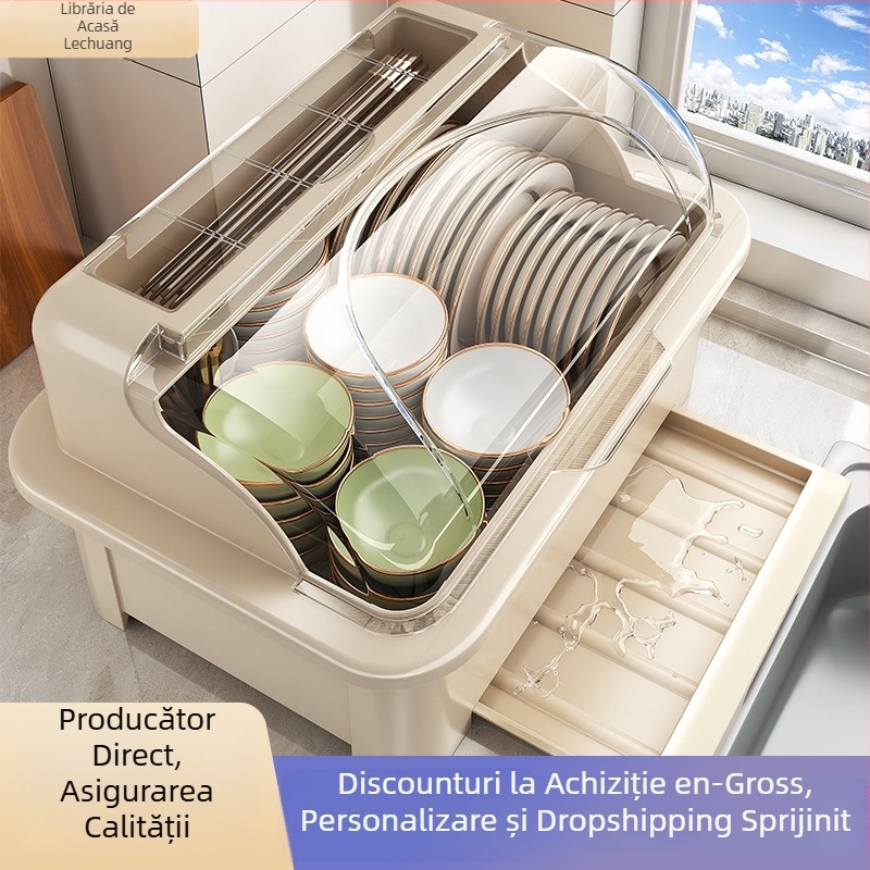 Raft de uscare pentru boluri cu capac — Lechuang, plastic, stil modern minimalist