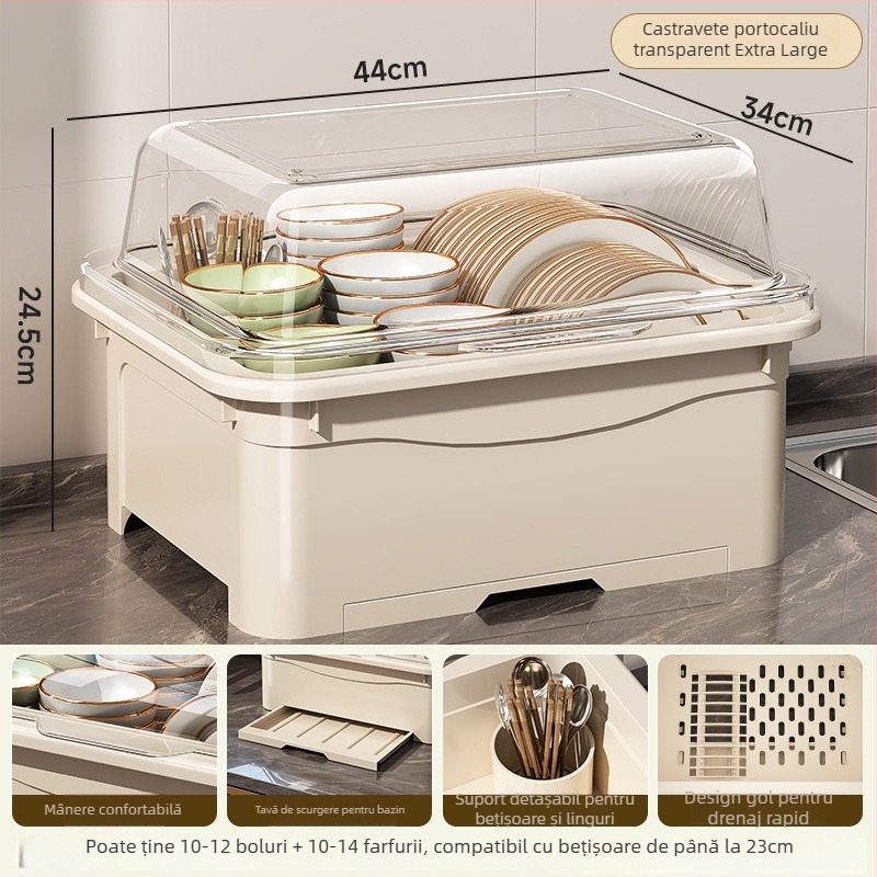 Raft de uscare pentru boluri cu capac — Lechuang, plastic, stil modern minimalist